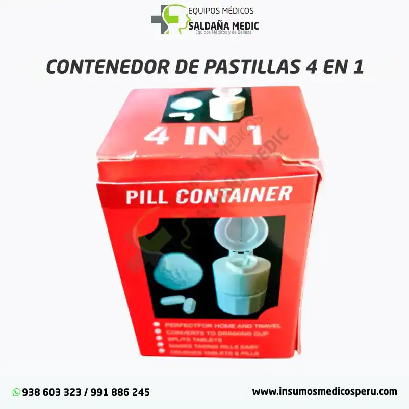 Contenedor de Pastillas 4 en 1
